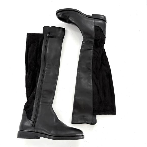 Cole Haan Isabelle Over the Knee Boots 7 Black NWOT Tall Riding Academia Capsule - Picture 4 of 10